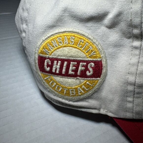 Kansas City Chiefs Cream/Red Hat, Button Close - Picture 2 of 7